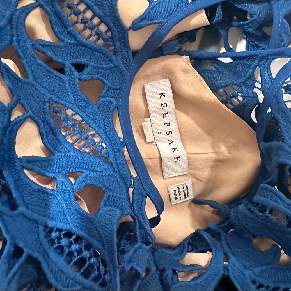 KEEPSAKE the Label Azure Blue Lace Sheath Dress - Picture 3 of 5